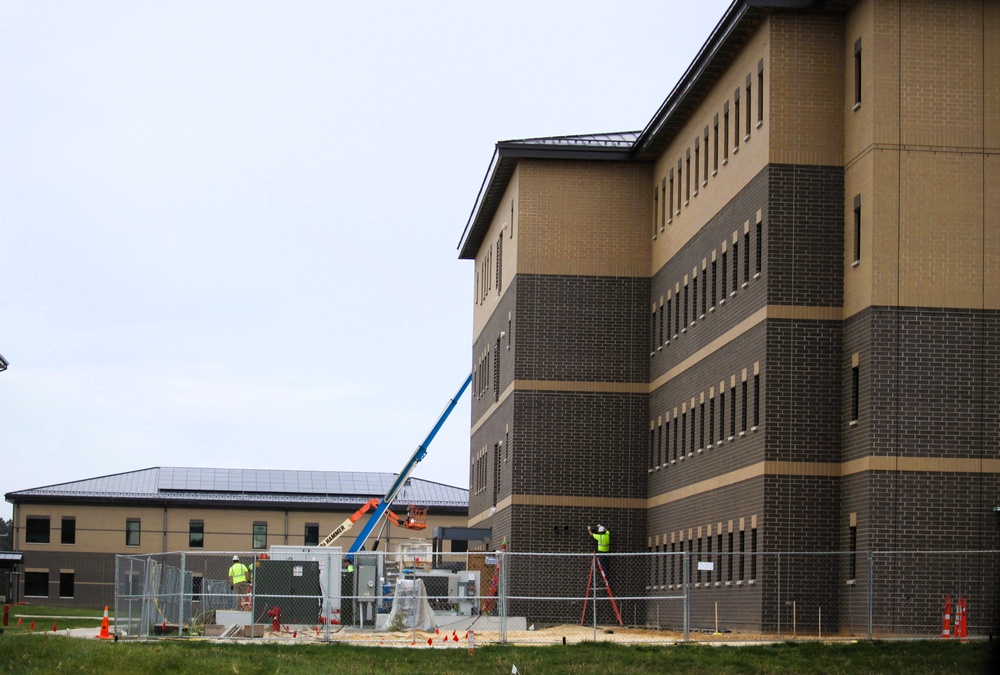September 2025 construction operations for Fort McCoy East Barracks Project