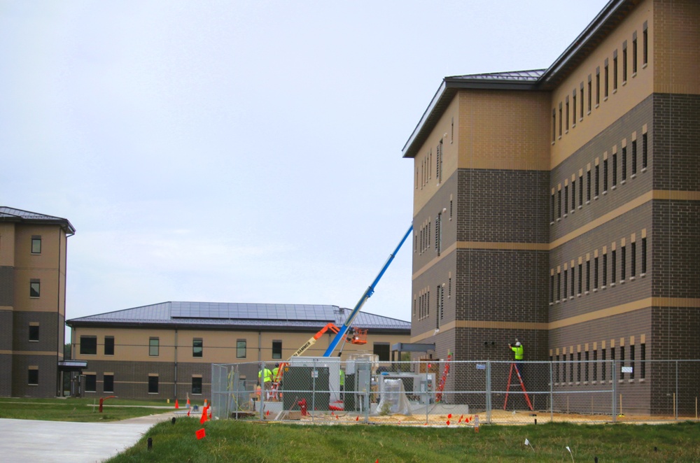 September 2025 construction operations for Fort McCoy East Barracks Project