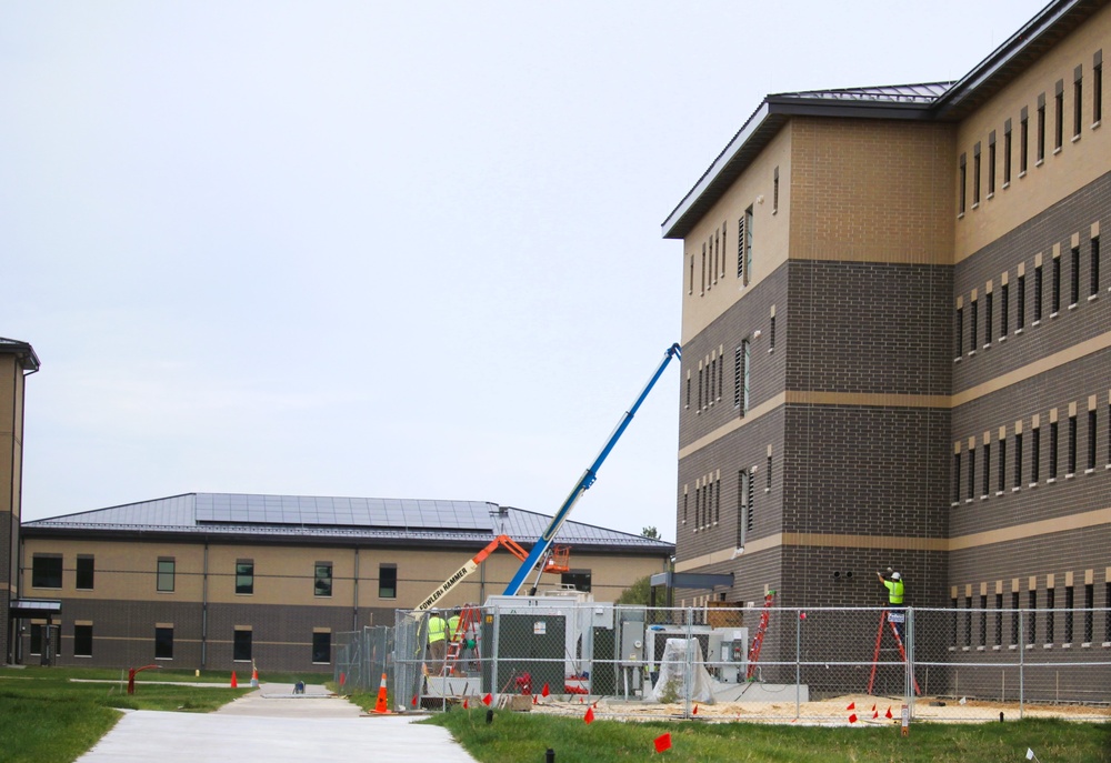 September 2025 construction operations for Fort McCoy East Barracks Project