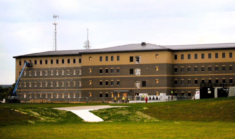 September 2025 construction operations for Fort McCoy East Barracks Project