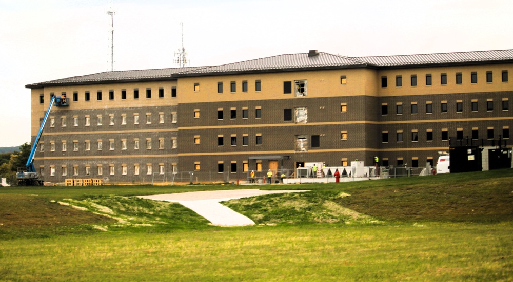 September 2025 construction operations for Fort McCoy East Barracks Project