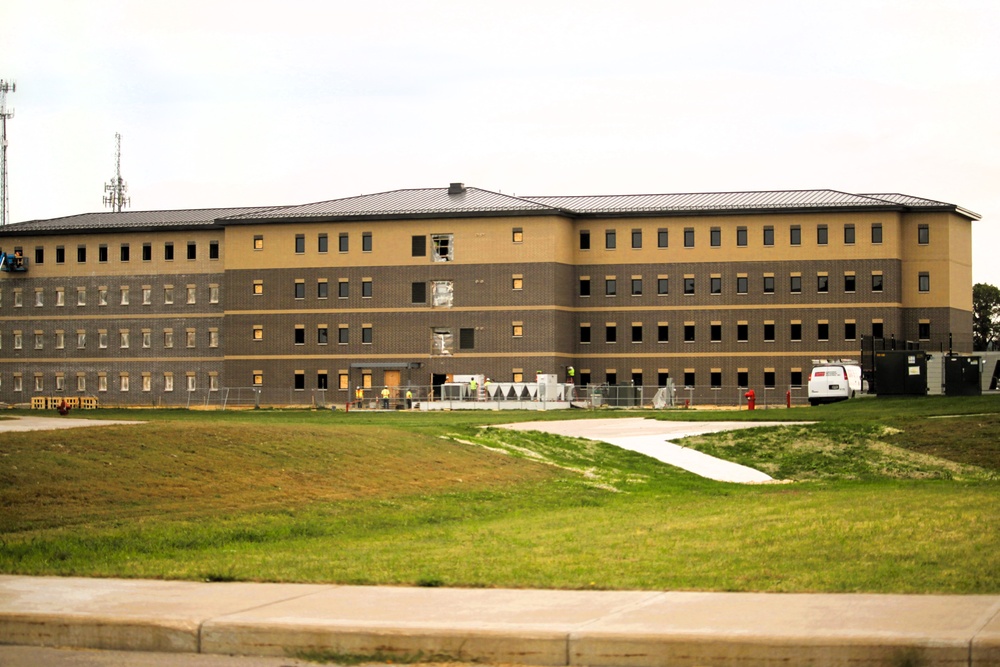 September 2025 construction operations for Fort McCoy East Barracks Project
