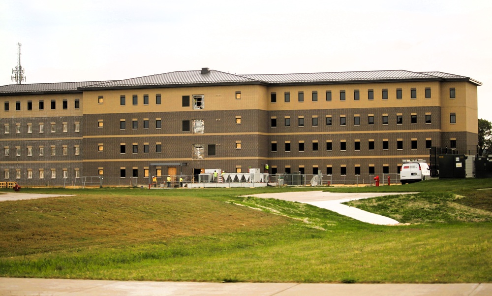 September 2025 construction operations for Fort McCoy East Barracks Project