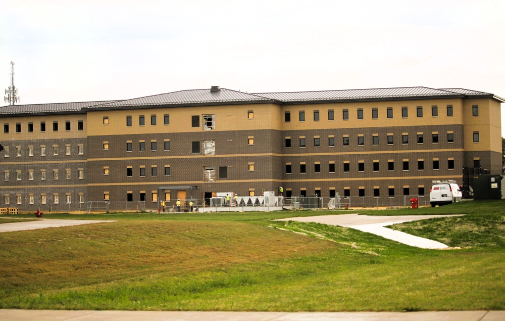 September 2025 construction operations for Fort McCoy East Barracks Project