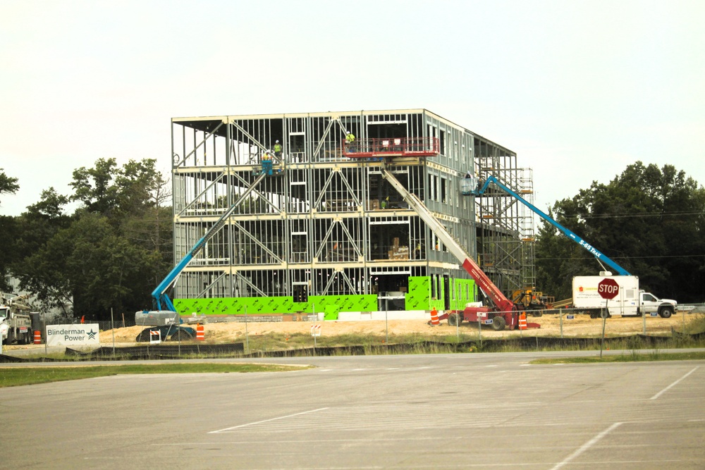 September 2025 construction operations for fiscal year 2024-funded $55.75 million Collective Training Officers Quarters Project at Fort McCoy