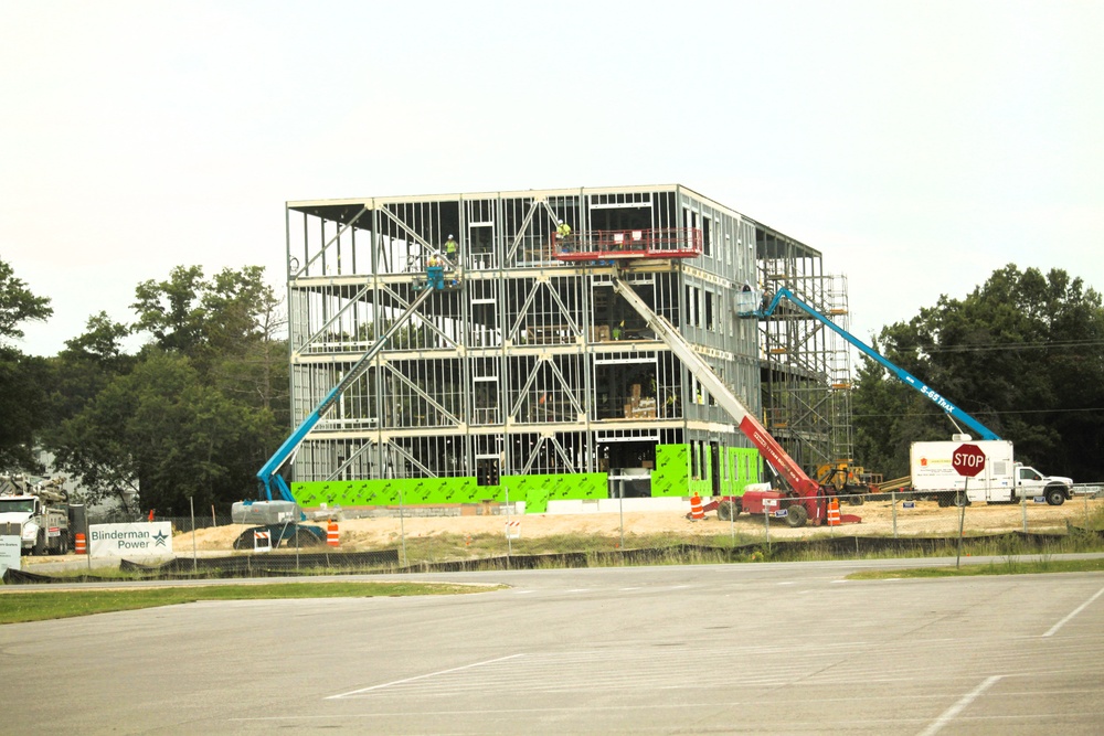 September 2025 construction operations for fiscal year 2024-funded $55.75 million Collective Training Officers Quarters Project at Fort McCoy