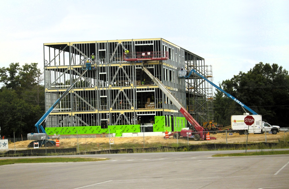 September 2025 construction operations for fiscal year 2024-funded $55.75 million Collective Training Officers Quarters Project at Fort McCoy