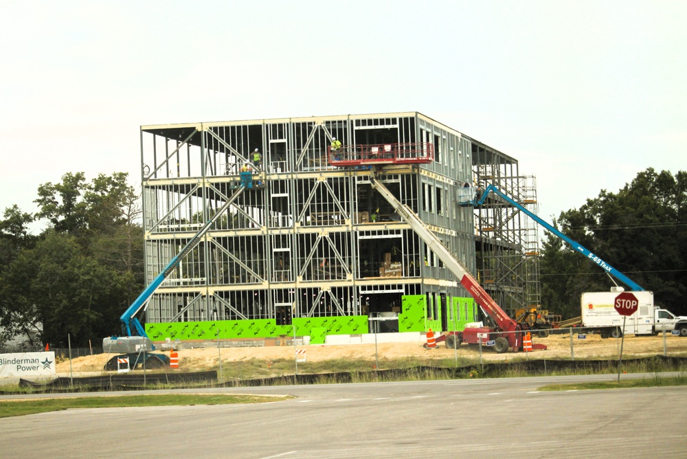 September 2025 construction operations for fiscal year 2024-funded $55.75 million Collective Training Officers Quarters Project at Fort McCoy