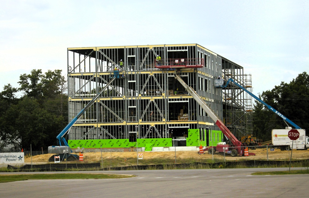 September 2025 construction operations for fiscal year 2024-funded $55.75 million Collective Training Officers Quarters Project at Fort McCoy