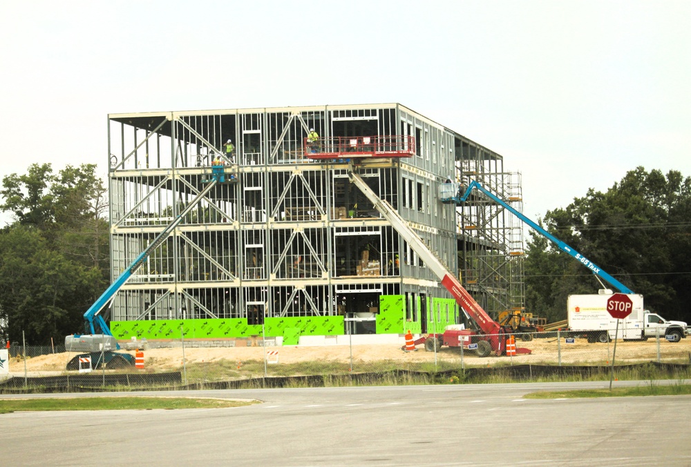 September 2025 construction operations for fiscal year 2024-funded $55.75 million Collective Training Officers Quarters Project at Fort McCoy
