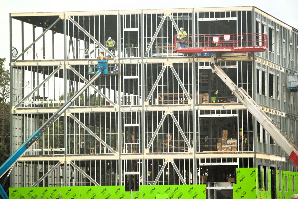 September 2025 construction operations for fiscal year 2024-funded $55.75 million Collective Training Officers Quarters Project at Fort McCoy