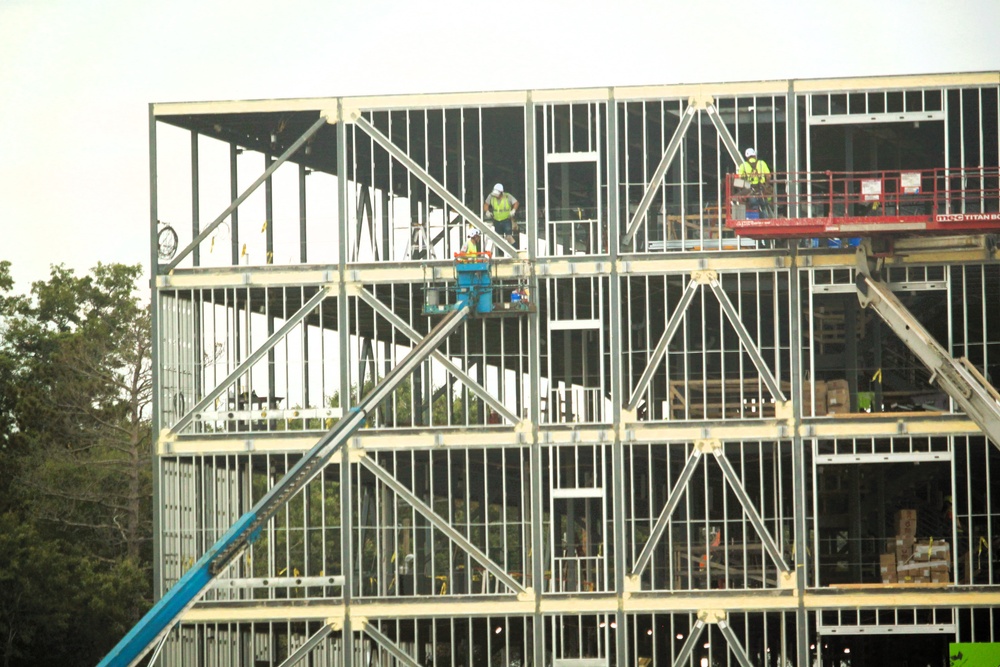 September 2025 construction operations for fiscal year 2024-funded $55.75 million Collective Training Officers Quarters Project at Fort McCoy