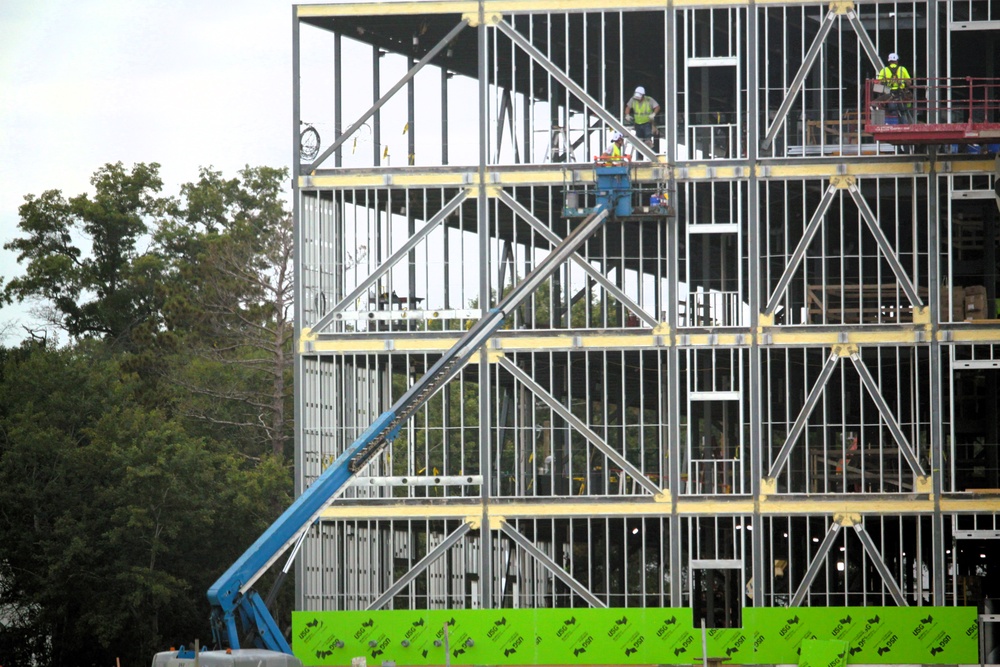 September 2025 construction operations for fiscal year 2024-funded $55.75 million Collective Training Officers Quarters Project at Fort McCoy