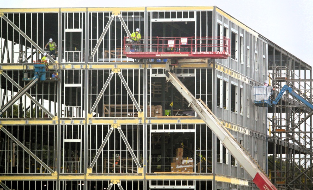 September 2025 construction operations for fiscal year 2024-funded $55.75 million Collective Training Officers Quarters Project at Fort McCoy