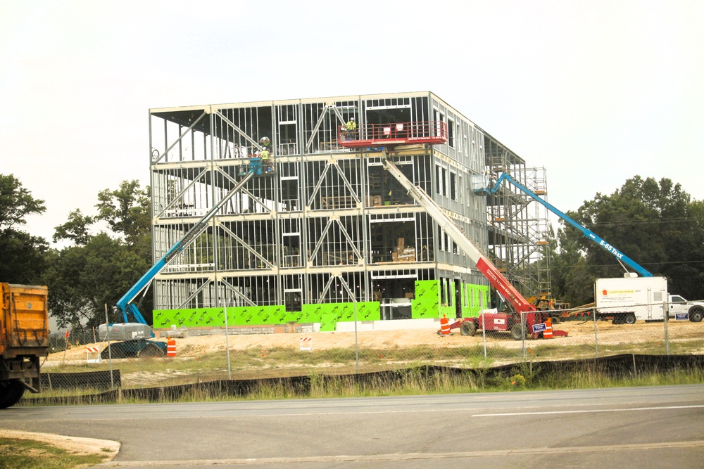 September 2025 construction operations for fiscal year 2024-funded $55.75 million Collective Training Officers Quarters Project at Fort McCoy