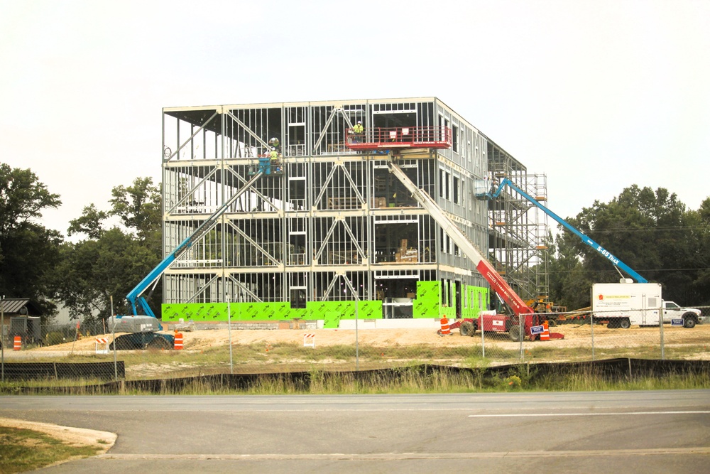 September 2025 construction operations for fiscal year 2024-funded $55.75 million Collective Training Officers Quarters Project at Fort McCoy