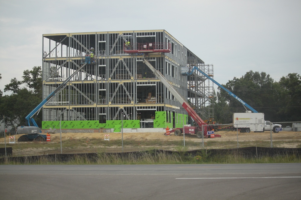 September 2025 construction operations for fiscal year 2024-funded $55.75 million Collective Training Officers Quarters Project at Fort McCoy