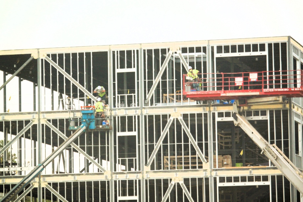 September 2025 construction operations for fiscal year 2024-funded $55.75 million Collective Training Officers Quarters Project at Fort McCoy