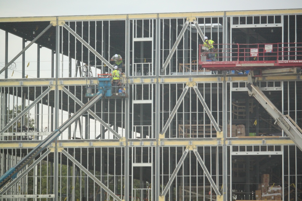 September 2025 construction operations for fiscal year 2024-funded $55.75 million Collective Training Officers Quarters Project at Fort McCoy