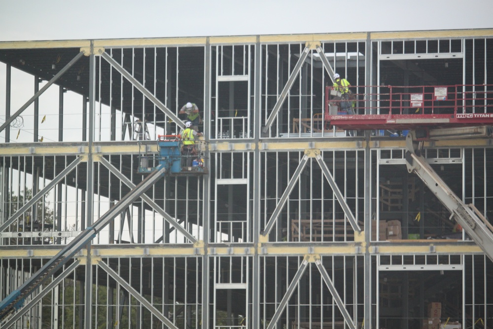 September 2025 construction operations for fiscal year 2024-funded $55.75 million Collective Training Officers Quarters Project at Fort McCoy