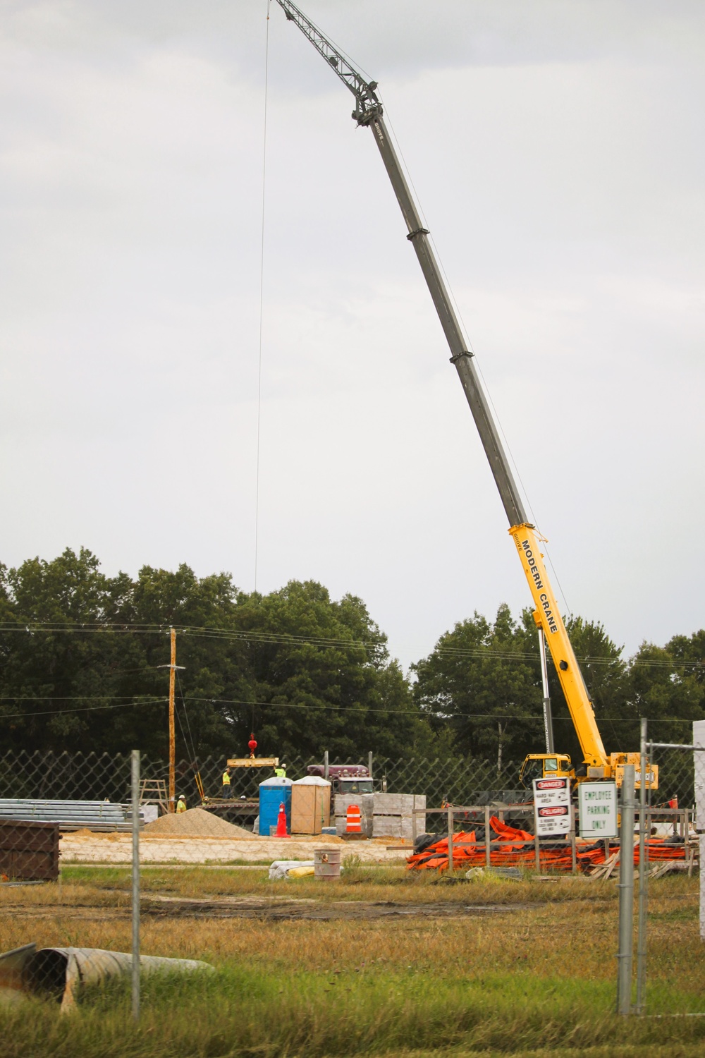 September 2025 construction operations for fiscal year 2024-funded $55.75 million Collective Training Officers Quarters Project at Fort McCoy