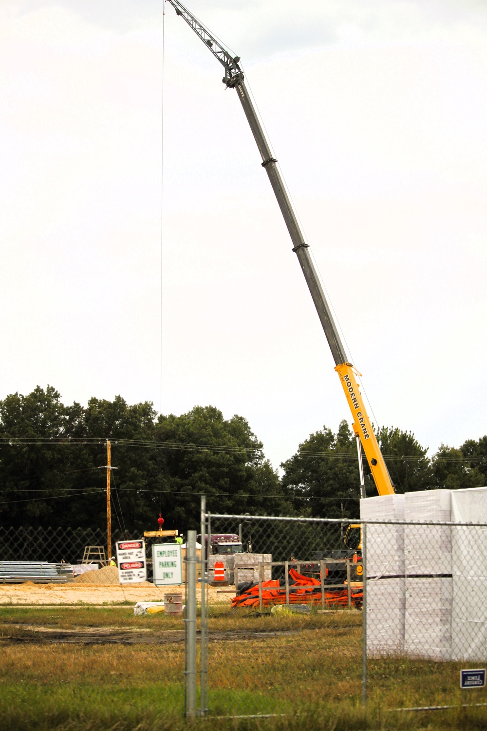 September 2025 construction operations for fiscal year 2024-funded $55.75 million Collective Training Officers Quarters Project at Fort McCoy