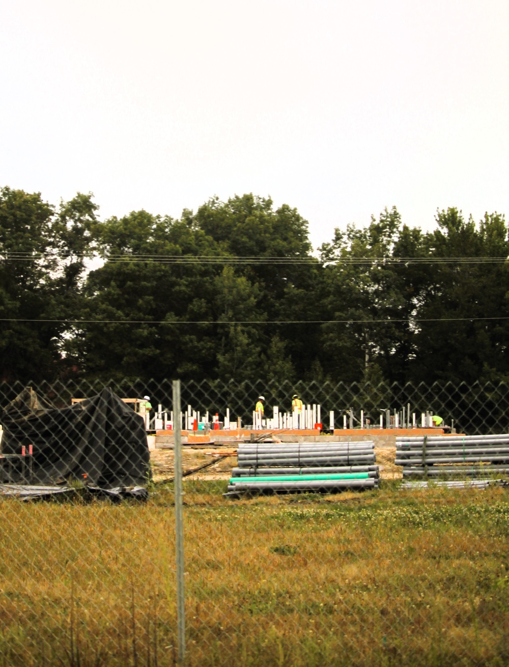 September 2025 construction operations for fiscal year 2024-funded $55.75 million Collective Training Officers Quarters Project at Fort McCoy