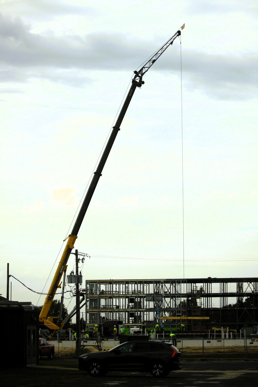 September 2025 construction operations for fiscal year 2024-funded $55.75 million Collective Training Officers Quarters Project at Fort McCoy