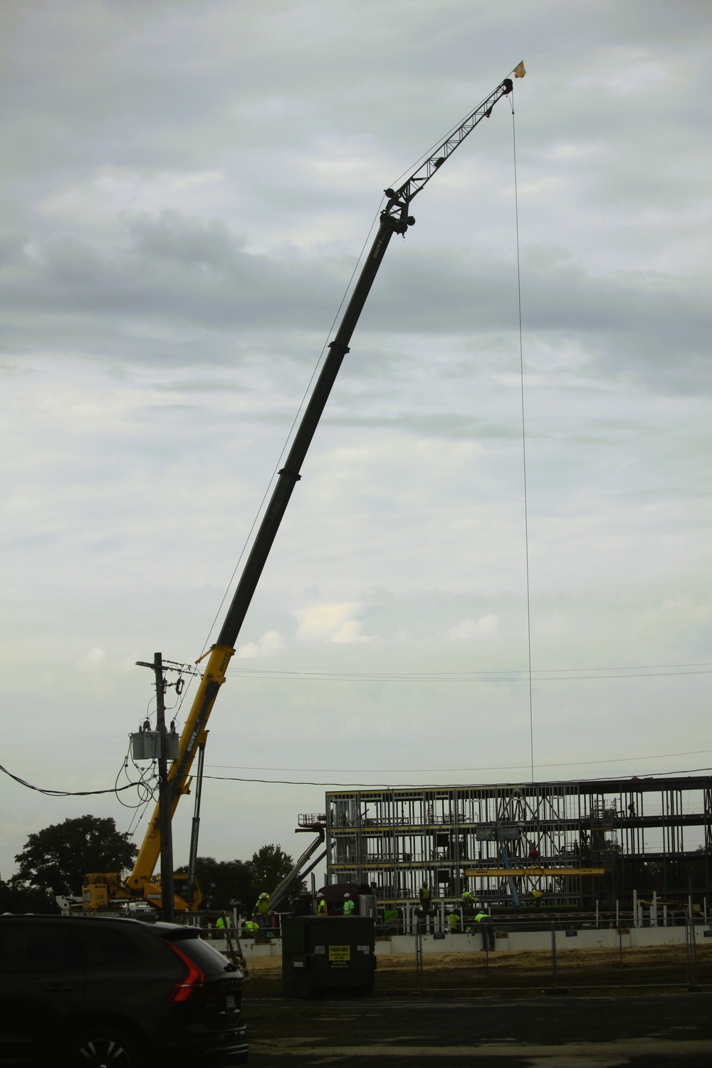 September 2025 construction operations for fiscal year 2024-funded $55.75 million Collective Training Officers Quarters Project at Fort McCoy