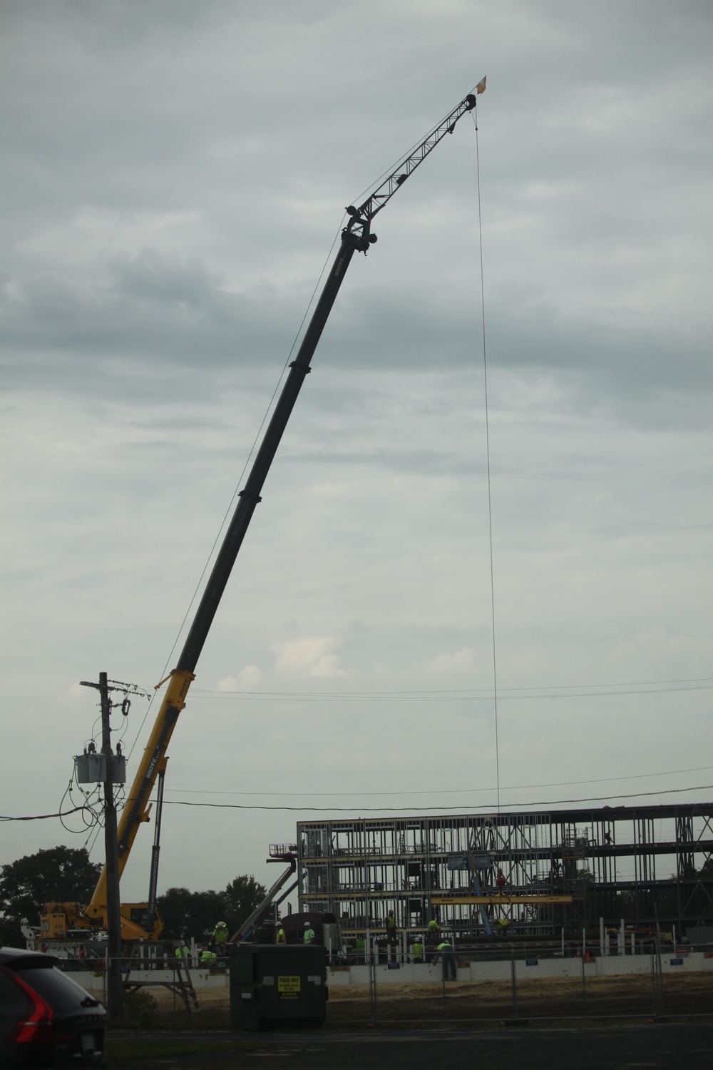 September 2025 construction operations for fiscal year 2024-funded $55.75 million Collective Training Officers Quarters Project at Fort McCoy