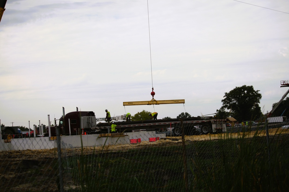 September 2025 construction operations for fiscal year 2024-funded $55.75 million Collective Training Officers Quarters Project at Fort McCoy