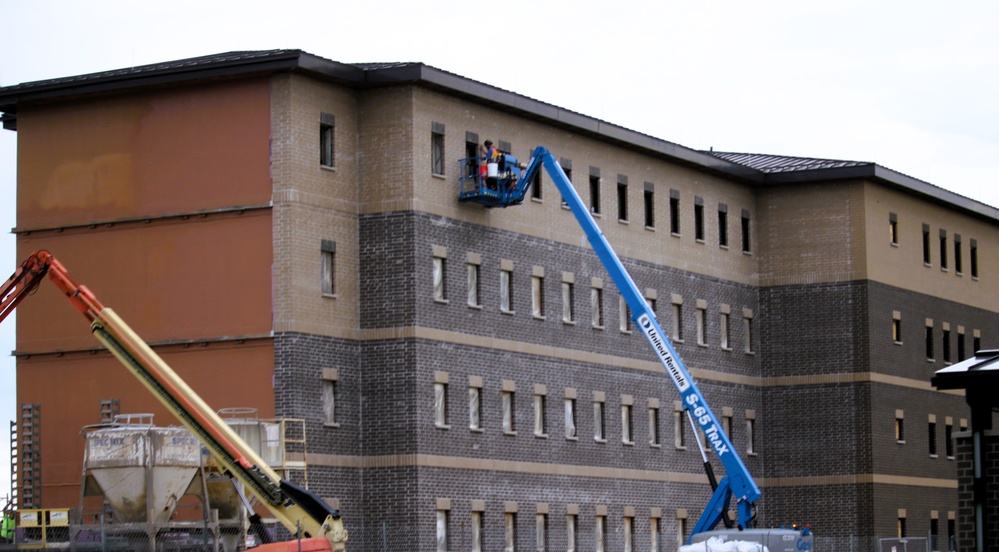 September 2025 construction operations for Fort McCoy East Barracks Project