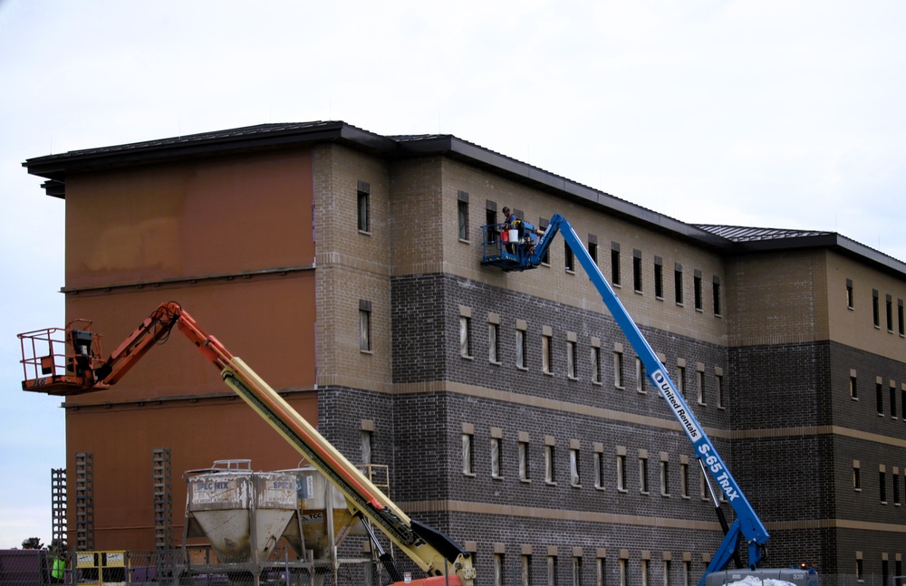 September 2025 construction operations for Fort McCoy East Barracks Project