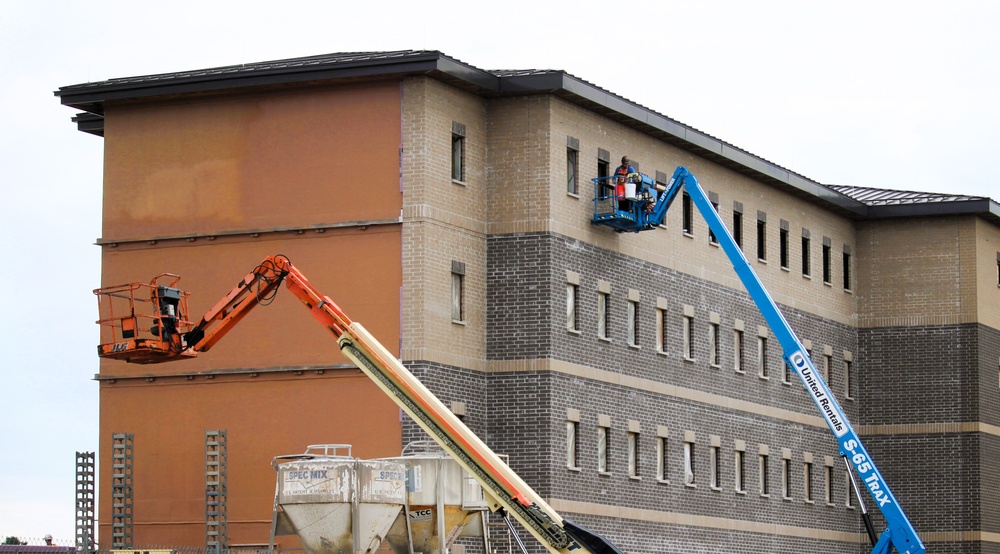 September 2025 construction operations for Fort McCoy East Barracks Project