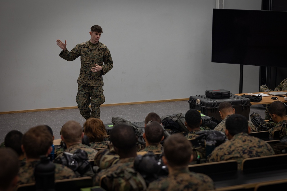 U.S. Marines and Sailors receive CBRN equipment familiarization training ahead of military activities