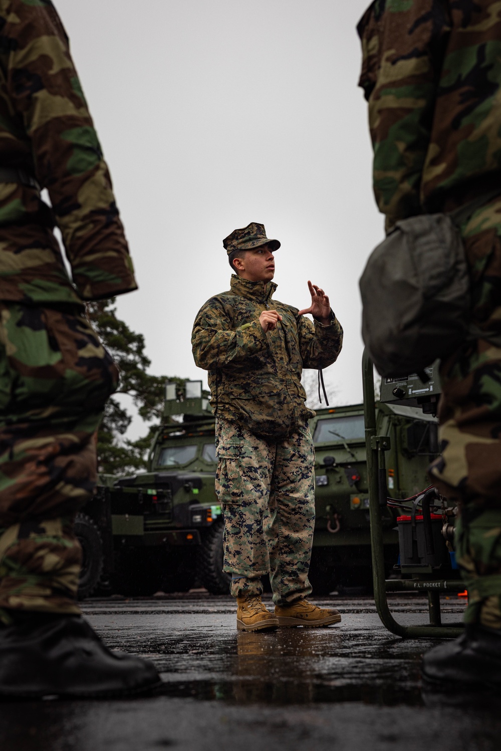 U.S. Marine Corps decontamination teams receive CBRN training