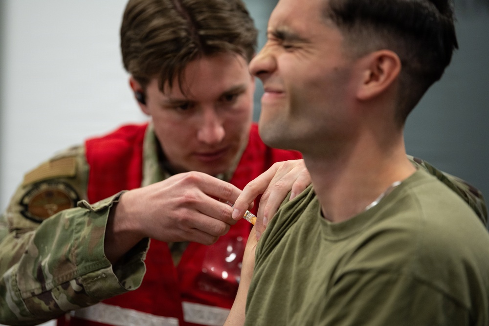 Spangdahlem Airmen roll up their sleeves for readiness during annual shot drive