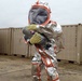A CBRN Specialist wears a safe suit on a training exercise