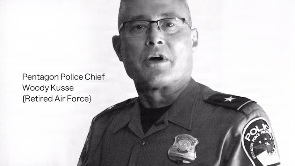 Pentagon Police Chief Woody Kusse (Retired Air Force) video screenshot
