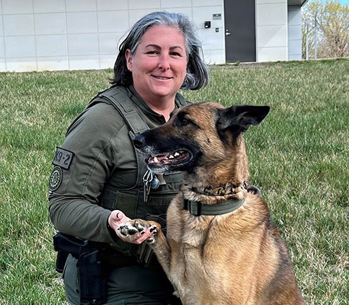 A Pentagon K-9 and handler