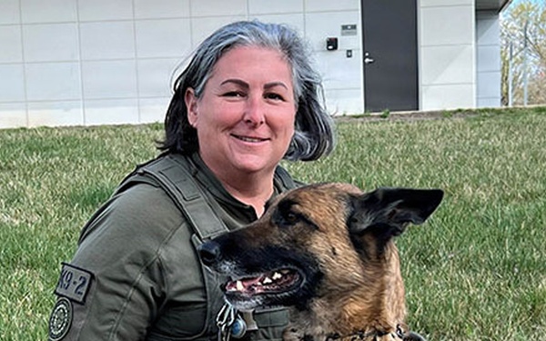 A Pentagon K-9 and handler