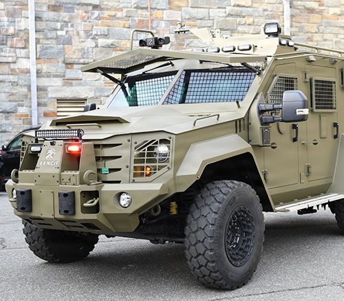 An Armored vehicle on patrol at the Pentagon