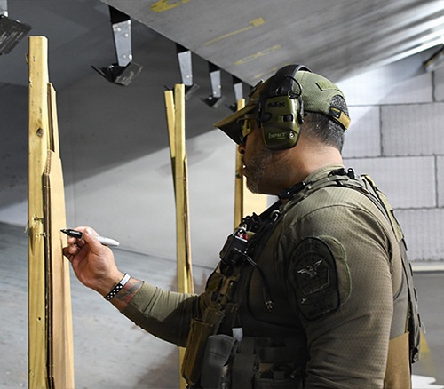 PFPA Emergency Response Team member at the shooting range