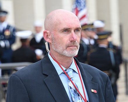 A PFPA special agent monitoring a situation