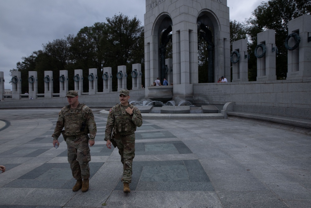 National Guard Patrols National Mall, Supporting Local Law Enforcement