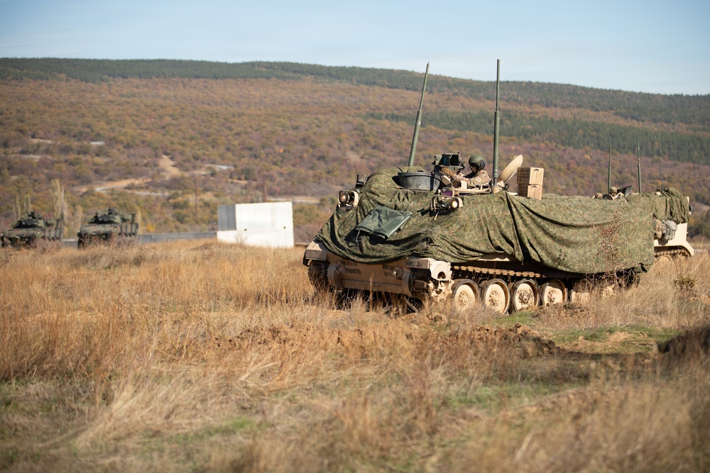 1st Infantry Division Conducts Mortar Training at Novo Selo Training Area, Bulgaria