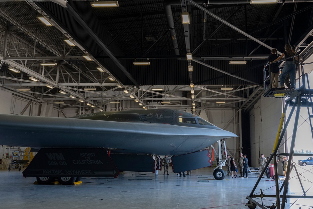 Speed meets stealth: Bubba Wallace visits Whiteman AFB