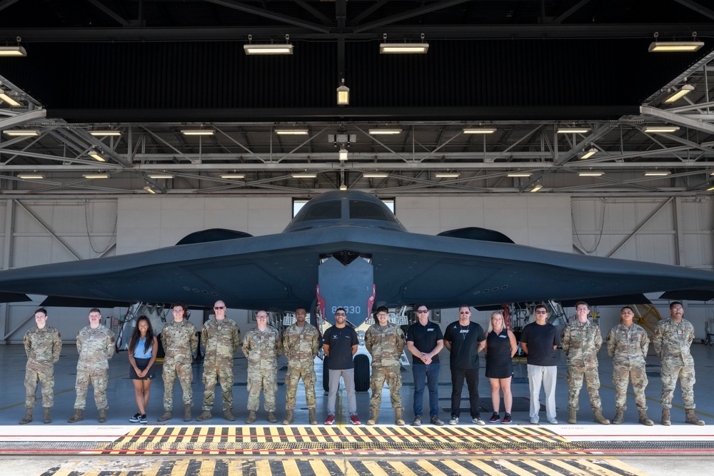 Speed meets stealth: Bubba Wallace visits Whiteman AFB