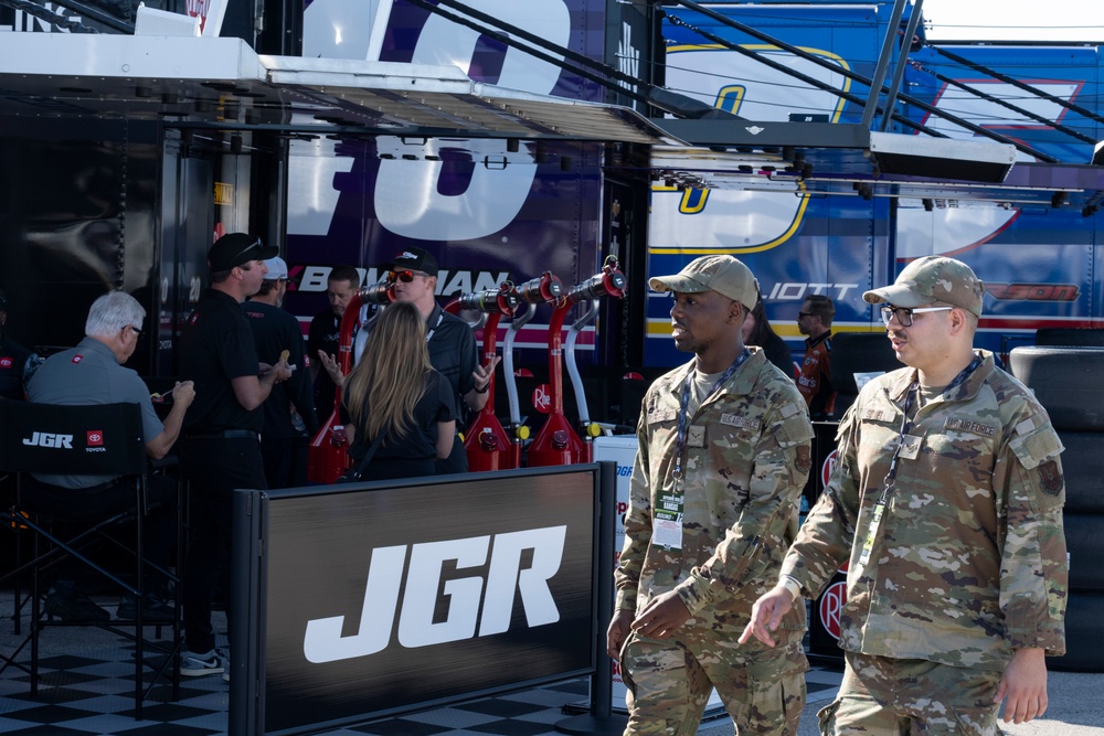 Whiteman Airmen team up with NASCAR driver Bubba Wallace