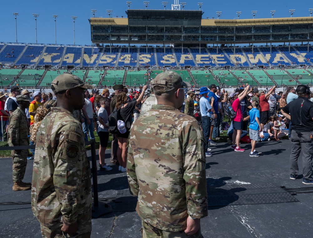 Whiteman Airmen team up with NASCAR driver Bubba Wallace
